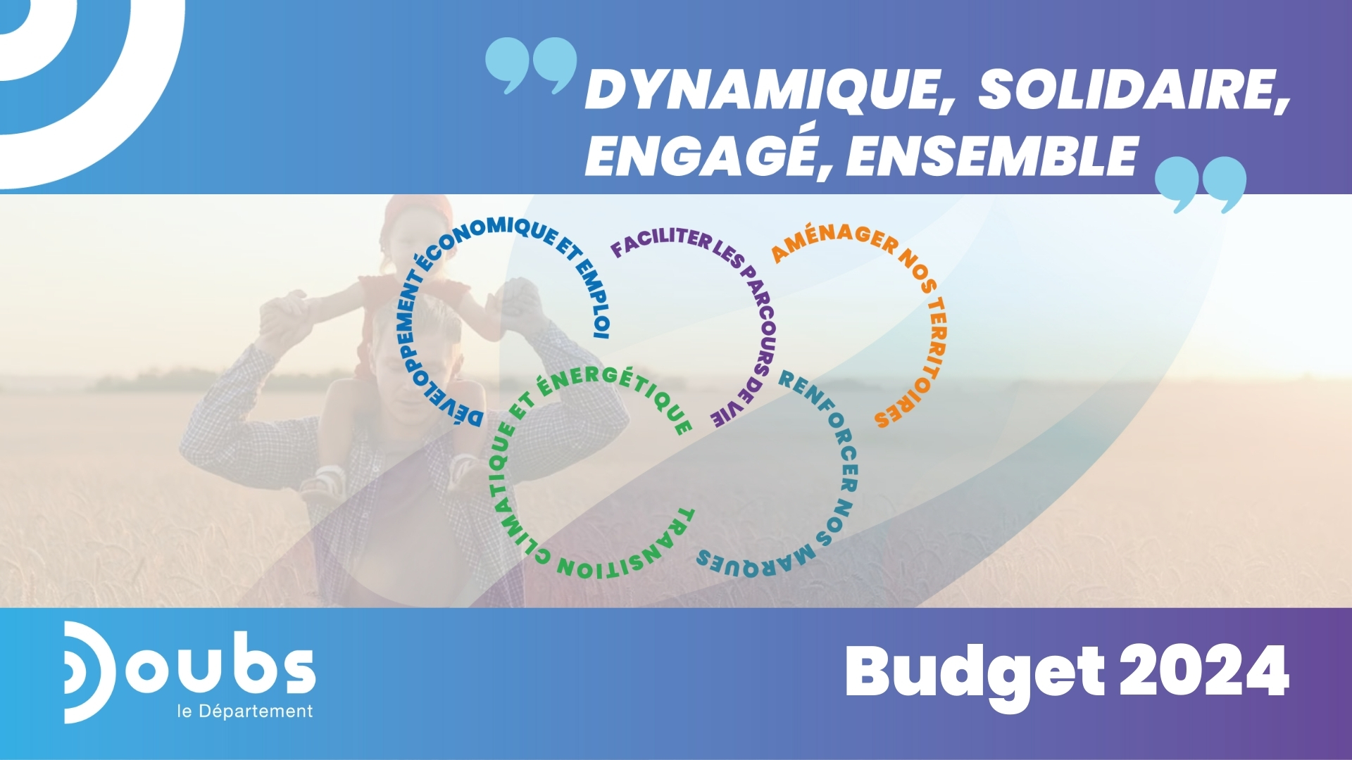 Budget 2024 : dynamique, solidaire, engagé, ensemble - Département